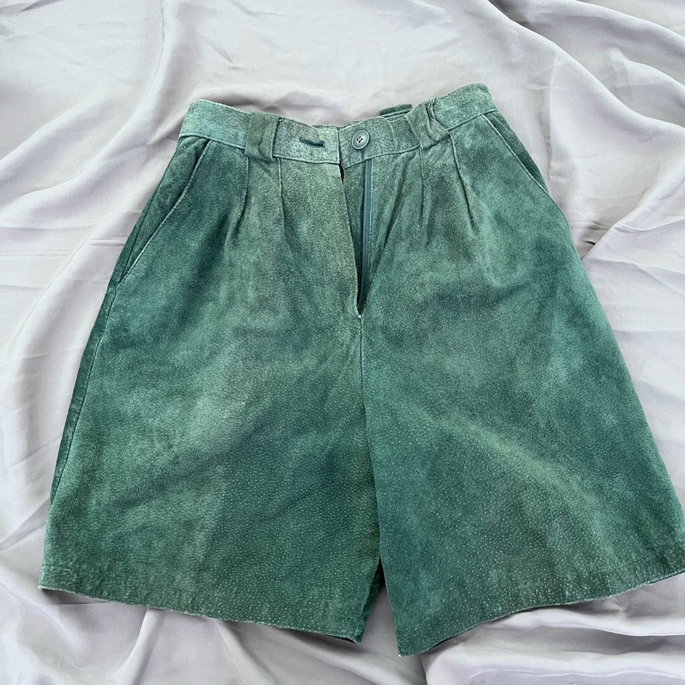 Forest Green Suede Women's Dressy Short